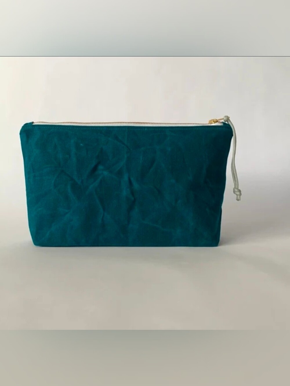 NWT! Newton Supply Co, Waxed Canvas Cosmetic Bag-Mini, Marine, MSRP $54